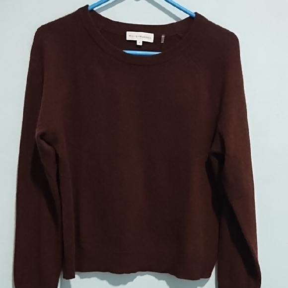 White + Warren Chocolate Knit Top - Picture 1 of 5